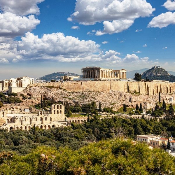 Vista aerea dell'Acropoli di Atene, Grecia