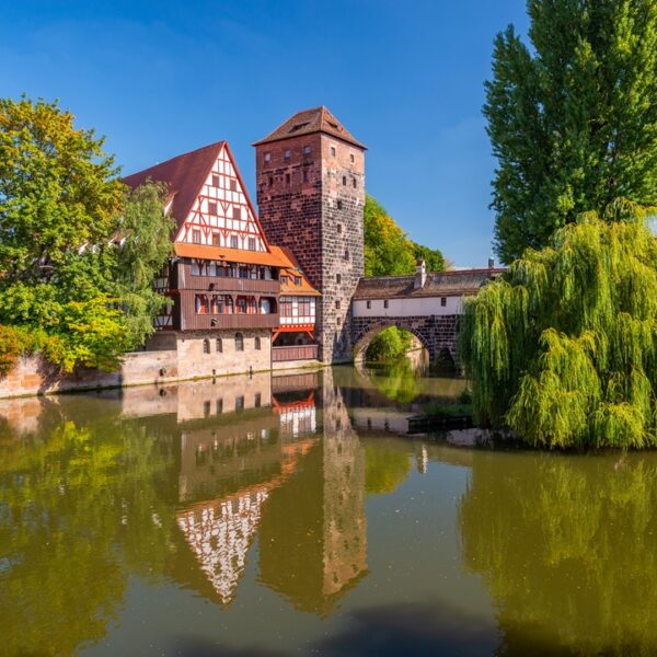 Casa medievale tradizionale a Norimberga, Germania