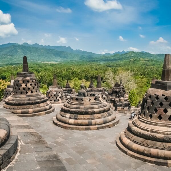 Tempio hindu Borobudur a Giava, Indonesia