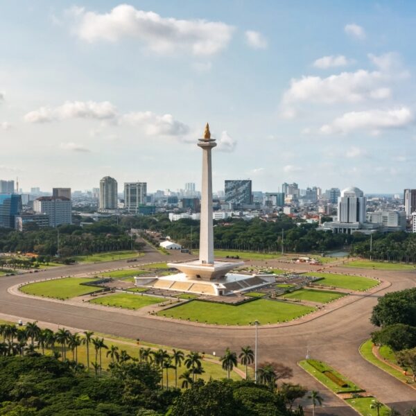 Monumento nazionale nel centro di Giacarta, Indonesia