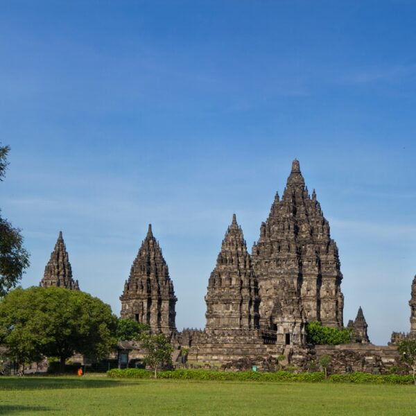 Tempio hindu di Prambanan a Yogyakarta, Indonesia