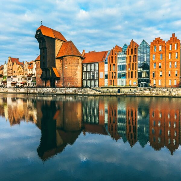 Case storiche e l'edificio detto "Gru" (Żuraw) a Danzica (Gdańsk), Polonia