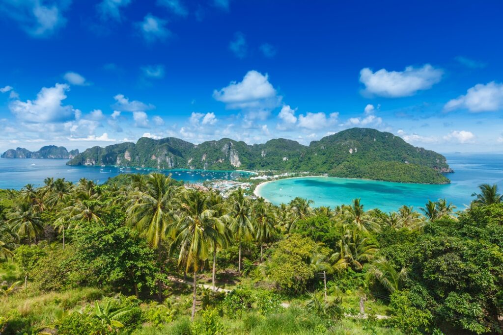 Panorama di una delle Phi Phi Islands, Thailandia