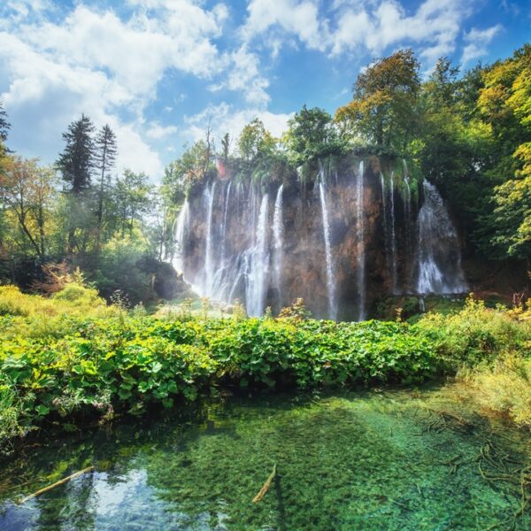 Cascate nel parco nazionale di Plitvice, Croazia